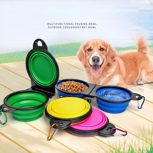 portable outdoor dual feeding bowl