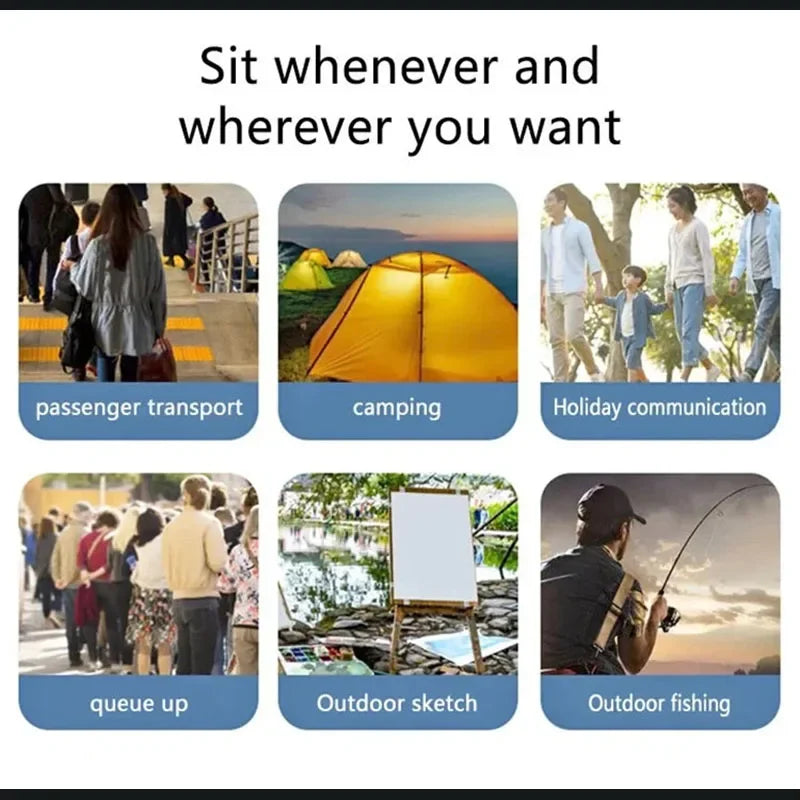 Outdoor Portable Plastic Folding Retractable Chair